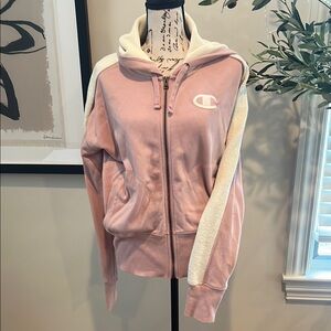 Champion Blush and Ivory Zip-Up Hoodie